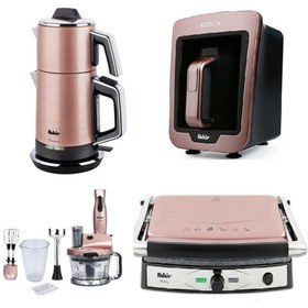 Resim Fakir Mutfak Seti / Elektrikli Çeyiz Seti Lüx Avantaj Set 4lü Rosıegold 