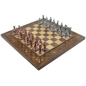 Resim Gifthome Metal Satranç Takımı-seti büyük pegasus Antik Ve Düz Ma 