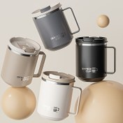 Resim 304 Paslanmaz Çelik Kahve Bardağı, Sızdırmaz Yalıtımlı Seyahat Bardağı ile Çay Infuser, Tekrar Kullanılabilir Yuvarlak Tasarım, Ofis ve Ev Kullanımı İçin İdeal, Sadece Elde Yıkama, Noel, Cadılar Bayramı, Hanuka, Şükran Günü, Sevgililer Günü İçin Mükemmel 
