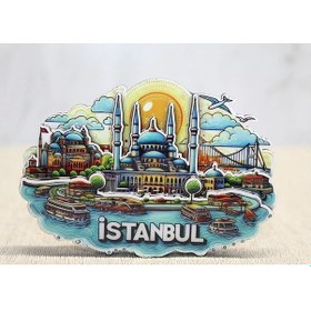 Resim Ahşap İstanbul Temalı Magnet Alk4598 - 
