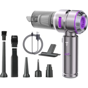 Resim Beauty Vogue Araç Içi Süpürge 4ın1 20.000 Pa Emiş Güçlü Üflemeli Şarjlı Mini Araba El Süpürgesi HL121 Pro 