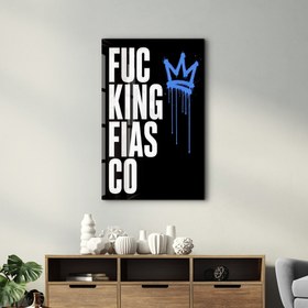 Resim F***ing Fiasco | Glass Wall Art - XS (30x19) / Green 