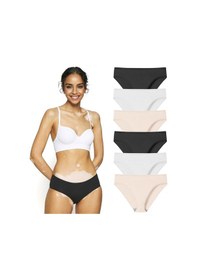 Resim Likralı 6'lı Kutu Premium Slip Külot Laura G-006 C Resimdeki Renk 