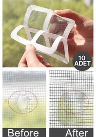 Resim 10 Adet Sineklik Yaması Tamir Kiti Bantı Sineklik Yama Tamir Bandı Yaması 0.5 