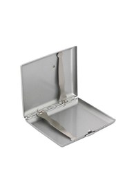 Resim Zekupp Gümüş Gri Silah Temalı Metal Sigara Tabakası 