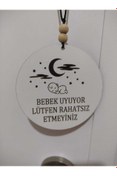 Resim Eslemita Bebek Uyuyor Lütfen Rahatsız Etmeyiniz Işareti Ahşap Işaret Hediyelik Eşya Işaret Bebegim Uyuyor 