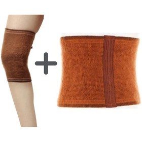 Resim miresa Deve Yünü Model Geçme Bel Korsesi Ve Dizlik Ikisi Bir Arada Kadın Erkek Unisex 