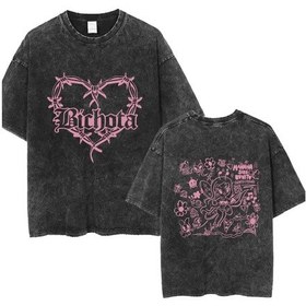 Resim Dshztoomakarol G Bichota Albüm T-shirt Pamuk Retro Kısa Kollu Hip Hop Modablackerkek Black 