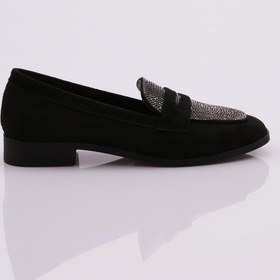 Resim Dgn 3353 Kadin Loafer Ayakkabi Siyah Süet 