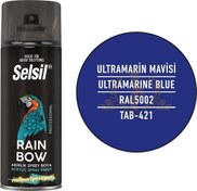 Resim Rainbow Akrilik Sprey Boya ULTRAMARİN MAVİ 400 ml. - RAL5002 Selsil