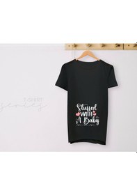 Resim Bk Gift Espri Tasarımlı Siyah Hamile Tişörtü, Hamileye Hediye, Yeni Anne Hediyesi, Arkadaşa Hediye-15 001 