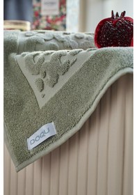 Resim Doqu Home Leris Bouquet Ayak Havlusu Yeşil 