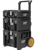 Resim AyrStore CAT DA41005 HYPER STACK Ağır Hizmet Tipi 3’lü Tekerlekli Kilitli Takım Çantası Seti 