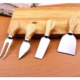 Resim Enfa Bambu Saplı Peynir Bıçağı Seti 4'lü 