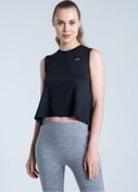 Resim Vienfit Kadın Yırtmaç Detaylı Spor Tshirt - Speed Spor Atlet - Tank Top Siyah 