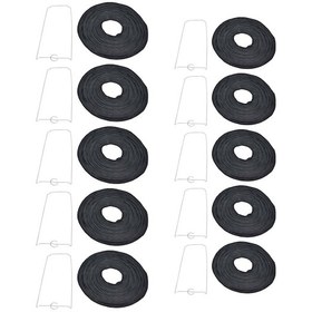 Resim Folinda 10 Adet Siyah Dairesel Kağıt Feneri - 5 Adet 10 İnç + 5 Adet 8 İnç - Doğum Günü, Düğün, Parti Ve Ev Dekorasyonu - Işık Bulbuğu Hariç 