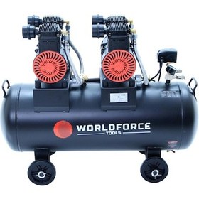 Resim Worldforce 100 L 8 Bar Sessiz Ve Yağsız Hava Kompresörü 4 Piston 