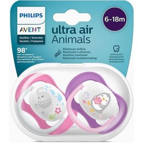 Resim Philips Avent Ultra Air 6-18 Ay Emzik 2'li Pembe - Mor 