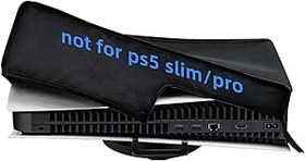 Resim Tolesum PS5 için toz koruma kılıfı, PS5 toz koruma kılıfı, Playstation 5 konsolu için dijital sürüm aksesuar/Ultra HD yatay-PS5 Slim için değil (siyah) 
