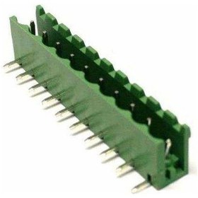 Resim 10 Pin Geçmeli Klemens 90' Erkek 5.08mm Yeşil 