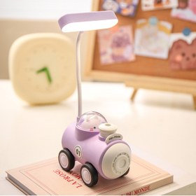 Resim Genel Markalar Mor figürlü tren masa lambası ve kalemtıraş, 23x12, şık ve kullanışlı set 