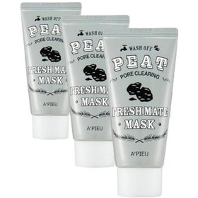Resim A'pıeu Gözenek Temizleyici Kil Ve Kömür Maskesi 50 Mililitre Fresh Mate Peat Mask Pore Clearing 3 Paketi 