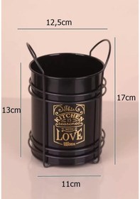 Resim Zhlhome Siyah Standtlı Kaşıklık Organizer Kitchen Love 