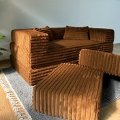 Resim Katt Softora Plus Koltuk 2’si 1 Arada Yataklı Koltuk Katlanır Kanepe Kadife Örme Kumaş 