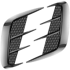 Resim Evrensel Araba Çamurluğu Yumuşak Tutkal Dekoratif Araba Çıkartmaları, Renk: Karbon Fiber 