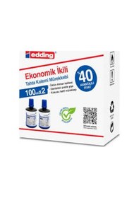 Resim Edding Legamaster 100 Ml Tahta Kalem Mürekkebi Mavi 2 Li Kutu 