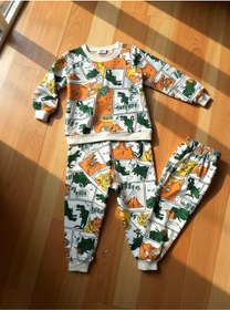 Resim Butik Çocuk pijama takımı dinazor baskılı 