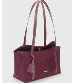 Resim Süet Bordo Kapaklı Bowling Omuz Çantası 270 Süet Bordo 