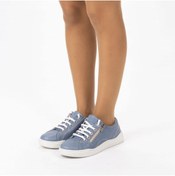 Resim TwoEgoist Kadın Hakiki Deri Geniş Kalıp Fermuarlı Günlük Ayakkabı Sneakers 