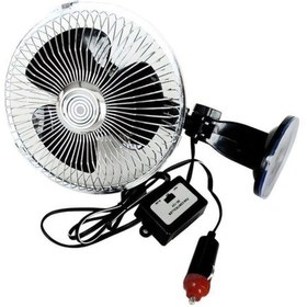 Resim Oto Araç Içi Vantilatör Krom Çerçeveli Vantuzlu 6 Inc 