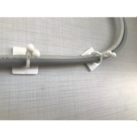 Resim Plastik Yapışkanlı Kablo Tutucu Kelebek, Yapışkan Kroşe Klips 