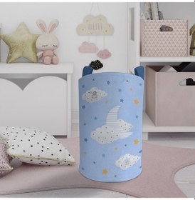 Resim Mekta Home Bebek Ve Çocuk Odası Bulut Üzerinde Uyuyan Kuzu Desenli Oyuncak Sepeti Renkli Çok Renkli 