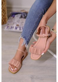 Resim Sens Büzgü Detaylı Kadın Sandalet 001 