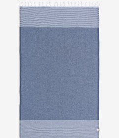 Resim Deep Çizgili Pamuk Peştemal Lacivert 