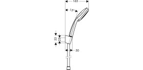 Resim Hansgrohe Croma 100 duş Askısı Seti Vario 160 cm Duş Hortumu Krom 27594000 