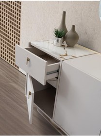 Resim Erva Modern Dolaplı Çekmeceli Aynasız Konsol 206 47 78 Ekru 