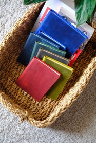 Resim Deri Defter A6 - Gri / Baş Harf Baskı İstemiyorum 
