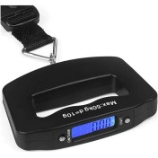 Resim Willowhaven Siyah Kurdele Dijital El Tipi Bavul Terazisi 50kg Lcd Ekran Seyahat Aksesuarı 