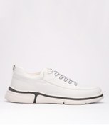 Resim MARCOMEN Erkek Hafif Taban Deri Sneaker Beyaz 