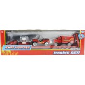 Resim Die Cast Metal Tırlı ve Jeepli Itfaiye Seti 