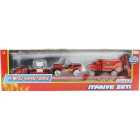 Resim Die Cast Metal Tırlı ve Jeepli Itfaiye Seti 