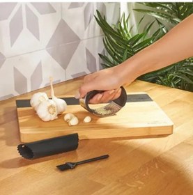 Resim Paslanmaz Çelik Ergonomik Sarımsak Ezici Pres Ve Doğrayıcı Çok Renkli 