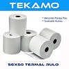 Resim Tekamo 56x50 Pompa Yazarkasa Termal Pos Rulosu 10 Adet 