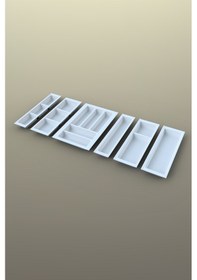 Resim Mutfak Çekmece Içi Kaşıklık 94cm X 48cm Yanlar Ve Boydan 4cm Kesilebilir, Beyaz Beyaz 