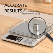 Resim Yüksek Hassasiyetli 0.01g Takı & Pasta Terazisi - Kompakt Taşınabilir Dijital Banyo/Laboratuvar Terazisi, Geniş Platformlu, Tara Fonksiyonu, Dayanıklı ABS Malzeme, Pil ile Çalışır (AAA Dahil Değildir), Hafif Tasarım, Kesin Ölçüm, Laboratuvar Teknikleri İçin 