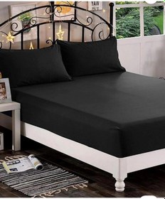 Resim Gercella 150x240 Tek Kişilik Çarşaf Siyah 